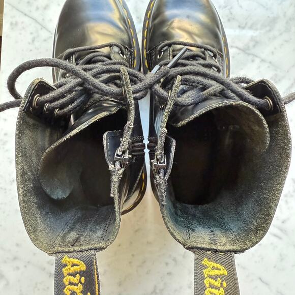 Dr. Martens Jadon Black Leather Platform Combat Boots – Women’s 8 - Picture 9 of 10